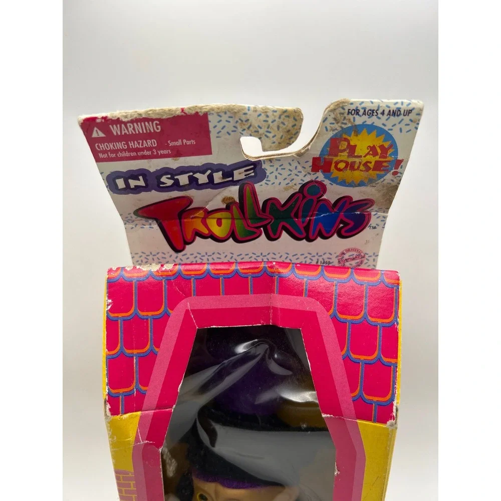 Vintage Trollkins Graduate Play House Toymakers‎ #1750 & Blue Troll Doll READ:
